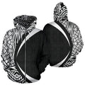 Polynesian Basic White Hoodie - Circle Style - AH-ALL OVER PRINT HOODIES (P)-Phaethon-Zip Up Hoodie-S-Vibe Cosy™