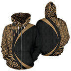 Polynesian Basic Gold Hoodie - Circle Style - AH-ALL OVER PRINT HOODIES (P)-Phaethon-Hoodie-S-Vibe Cosy™