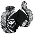 Kanaka Polynesian Tribal Hoodie - Circle Style White Color - AH J1-ALL OVER PRINT HOODIES (P)-Phaethon-ZIP-UP Hoodie-S-Vibe Cosy™