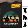 Papa Bear Personalized T-shirt Amazing Gift For Dad Father