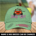 Customized Personalized Full Print Cap Jeep Girl  Dog