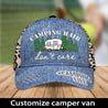 Personalized Cap Camping Hair Don't Care, Customized Cap, Camping Life