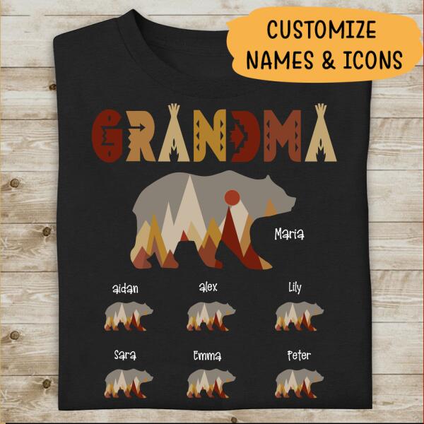 Grandma Bear Mama Personalized T-shirt Special Gift For Gigi