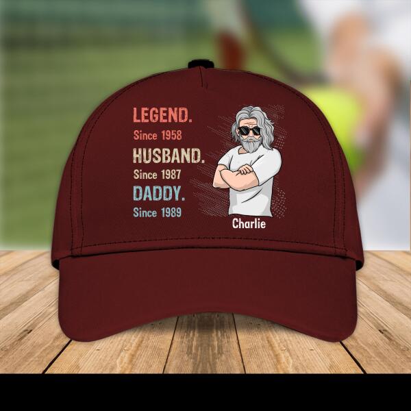 Personalized Print Cap Legend, Husband, Daddy, Papa 02