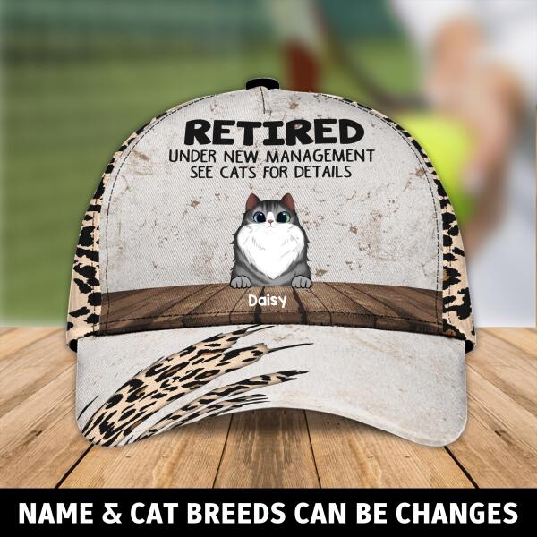 Personalized Full Print Cap Retired Under New Management See Cats For Details