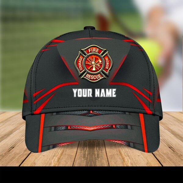 Personalized Name Firefighter Classic Cap For Man And Women