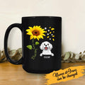 Best Dog Mom Ever Sunflower Personalized T-shirt Special Version For Dog Lover Friends Black Dog