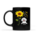 Best Dog Mom Ever Sunflower Personalized T-shirt Special Version For Dog Lover Friends Black Dog