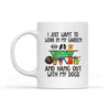 I Just Want To Work In My Garden And Hang Out With My Dogs Personalized T-shirt For Dog Lover