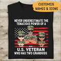 Never Underestimate The Tenacious Power Of A U.S. Veteran Personalized Veteran T-Shirt, Best Gift For Veterans Occasion