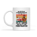 Never Underestimate An Old Man Who Is A Firefighter Personalized T-shirt, Best Gift For Firefighter