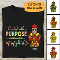 Custom Firefighter T-shirt Created With A Purpose Personalized Gift For Dad Papa Grandpa