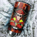 Being A Firefighter Is An Honor Being A Dad Is Priceless Personalized Tumbler, Best Gift For Firefighter