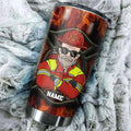 As Much As Love Being A Firefighter, Being A Dad Is Way Cooler Personalized Tumbler, Best Gift For Firefighter