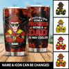 As Much As Love Being A Firefighter, Being A Dad Is Way Cooler Personalized Tumbler, Best Gift For Firefighter