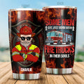 Some Men Are Just Born With Fire Trucks In Their Soul Personalized Tumbler Special Gift For Dad Papa Grandpa