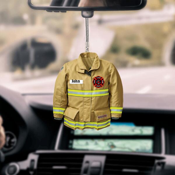 Car Firefighter Car Hanging Ornament On The Car Special Gift For Friends Dad Papa Grandpa