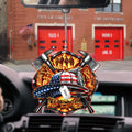 Firefighter Car Hanging Ornament On The Car Special Gift For Friends Dad Papa Grandpa