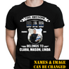 This Awesome Dad Belongs To Personalized Thin Blue Line T-Shirt, Best Gifts For Dad Police Officers