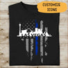 Thin Blue Line Personalized T-shirt Special Gift For Friends