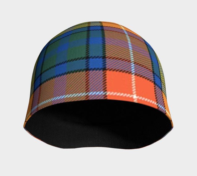 BUCHANAN ANCIENT TARTAN BEANIE HJ4-BEANIES-LoveTheWorld-Adult Small / Medium-Bamboo (mild)-Black-Vibe Cosy™