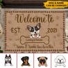 Welcome To Personalized Doormat For Dog Lover Special Gift Home Decor