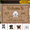 Welcome To Personalized Doormat For Dog Lover Special Gift Home Decor