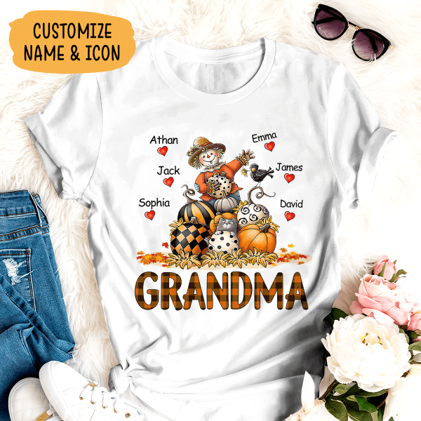 Grandma Halloween Personalized T-shirt Special Gift For Mom Mother Mama