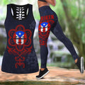 Puerto Rico Hollow Tanktop & Legging Outfit For Women TH20061201A-LEGGINGS-TQH-S-S-Vibe Cosy™