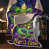 Mardi Gras All Over Printed Blanket