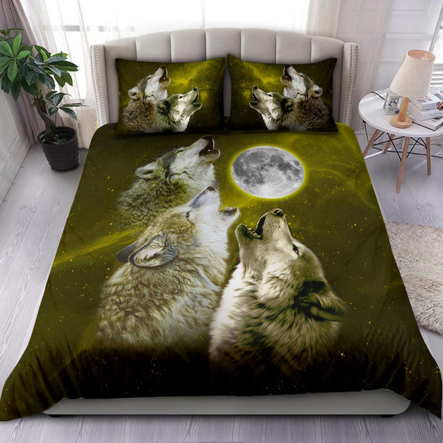 Wolf 3D All Over Printed Bedding Set