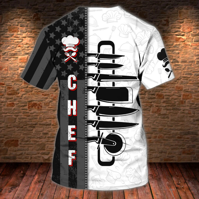 Custom Name Master Chef 3D All Over Printed Unisex Shirts