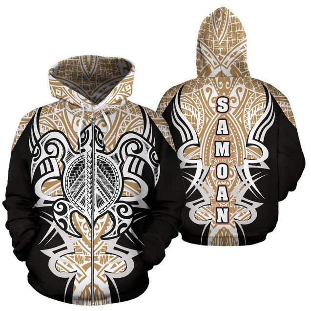 Samoan Turtle Polynesian Hoodie - Armor Style-ALL OVER PRINT HOODIES (P)-PL8386-Zip-up Hoodie-5XL-Vibe Cosy™