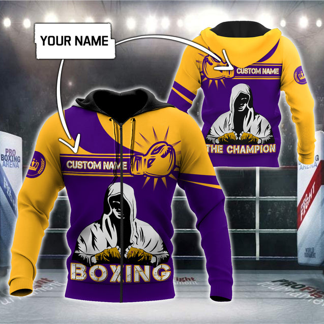 Custom Name Boxing 3D All Over Printed Unisex Shirts