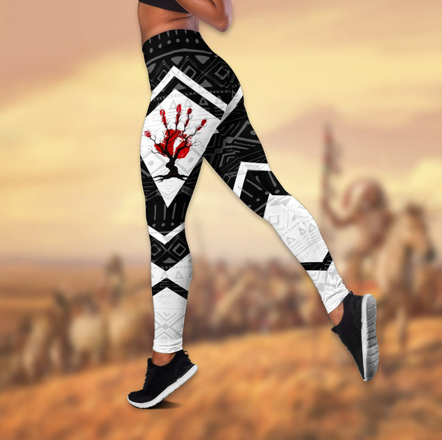 Native American 3D All Over Printed Legging + Hollow Tank