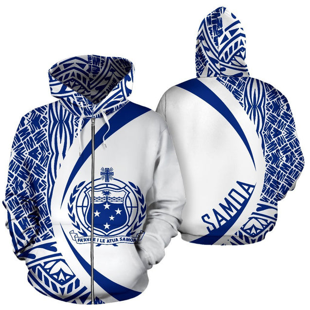 Samoa Polynesian Hoodie - Circle Style-ALL OVER PRINT HOODIES (P)-Phaethon-Zip-up Hoodie-5XL-Vibe Cosy™