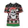 Skulls Christmas 3D All Over Printed Unisex Shirts HHT08122001