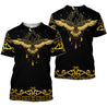 Gold Eagle Pattern Hoodie 3D All Over Printed Shirts For Men LAM2015091-LAM