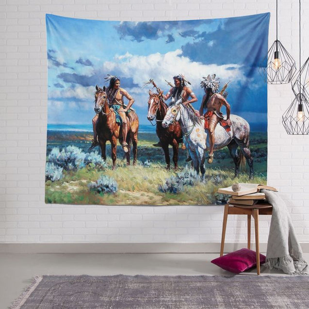 Native American 3D All Over Printed Tapestry