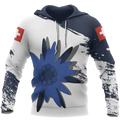 Switzerland - Blue Edelweiss Pullover Hoodie NNK4-Apparel-NNK-Hoodie-S-Vibe Cosy™