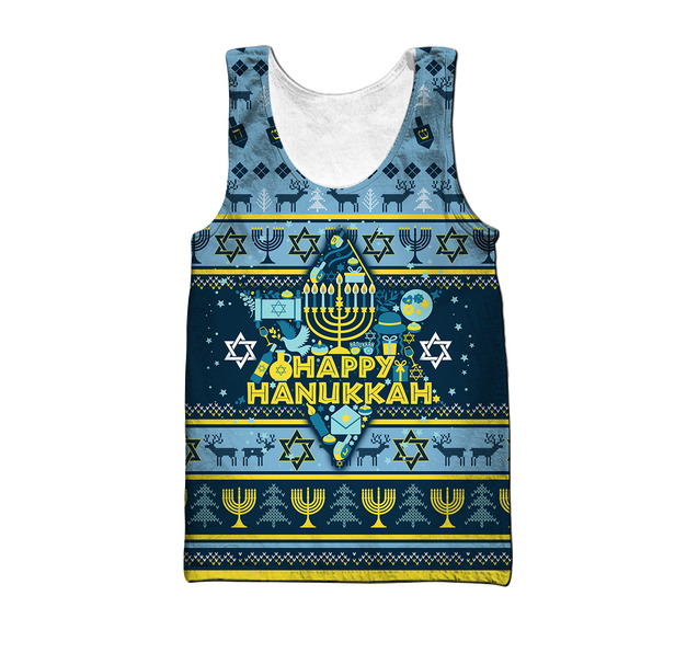 Premium All Over Printed Happy Hanukkah Shirts MEI