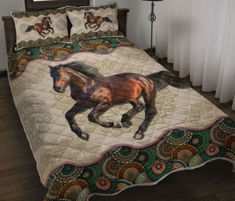 Quilt Bedding set - Horse Vintage- All Size Comforter Sets TA041102-Quilt-TA-Queen-Vibe Cosy™