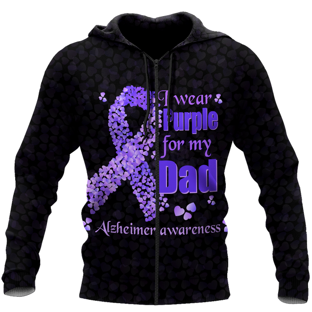 Dad Alzheimer Awareness 3D All Over Printed Shirts For Men and Women HHT06082001