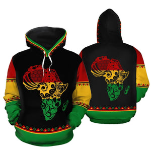 African Hoodie - Africa Reggae - Amaze Style™-ALL OVER PRINT HOODIES (A)