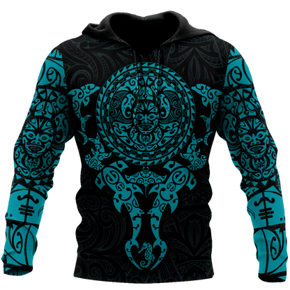 Maori tangaroa blue tattoo 3d all over printed shirt and short for man and women HHT20072001-Apparel-PL8386-Hoodie-S-Vibe Cosy™