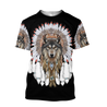 Wolf Native American Hoodie 3D All Over Printed Shirts