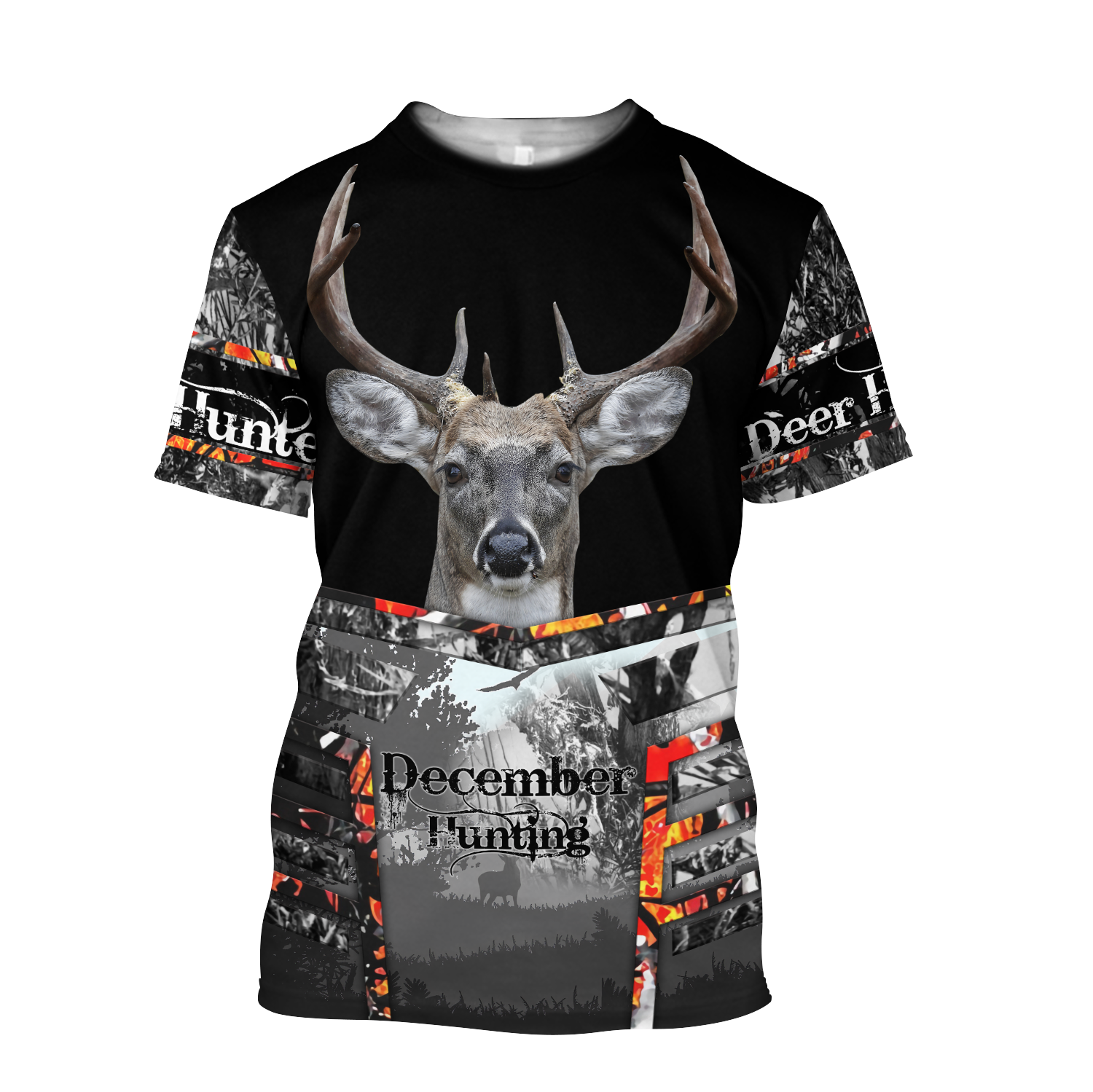 Premium December Deer Hunting 3D All Over Printed Shirts