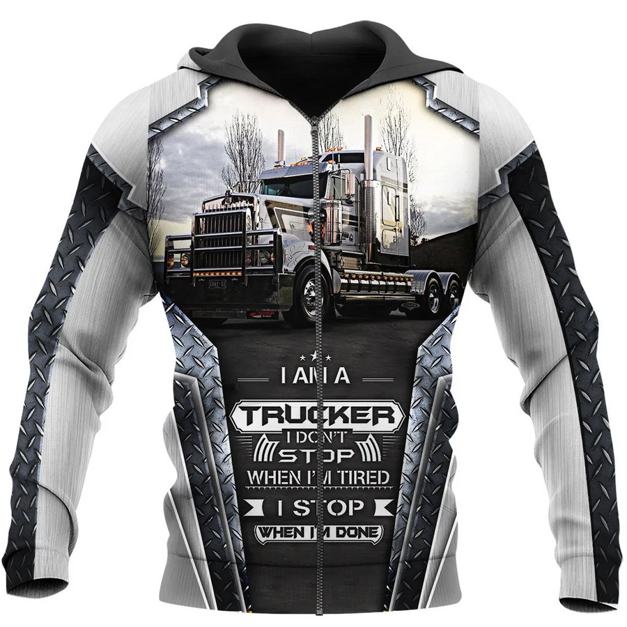 I AM A TRUCKER 3D ALL OVER PRINTED SHIRTS AND SHORT FOR MAN AND WOMEN PL12032006-Apparel-PL8386-Hoodie-S-Vibe Cosy™