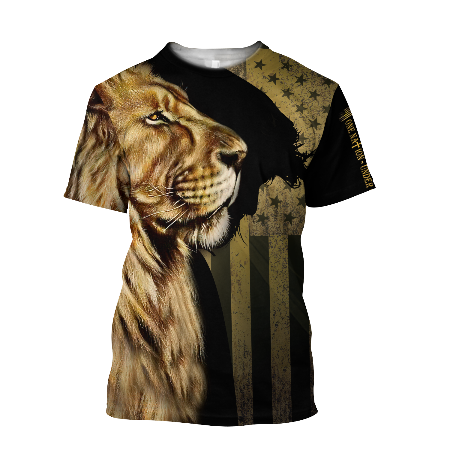 God Bless American - Lion Over  Unisex Shirts