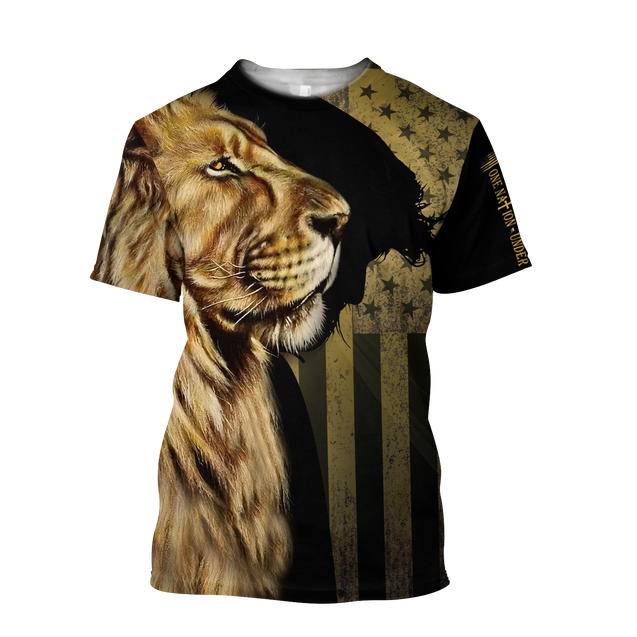 God Bless American - Lion Over  Unisex Shirts